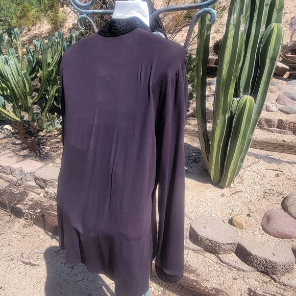 NWT Talbots Petite Embellished Black Tunic - Picture 3 of 4